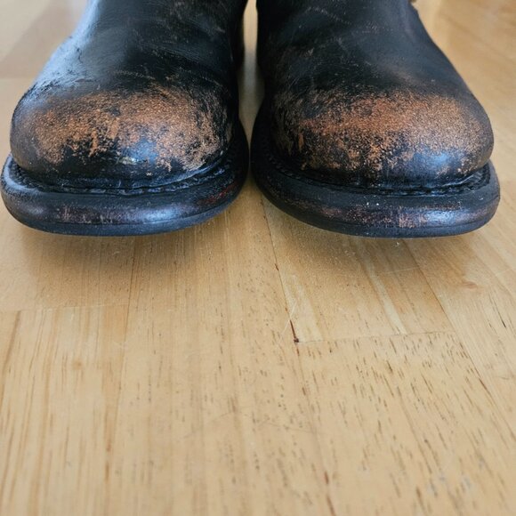 Frye Veronica Black Leather Combat & Moto Boots like new wear 1 time - Picture 7 of 13
